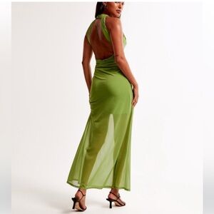 Abercrombie Green Halter Maxi Dress